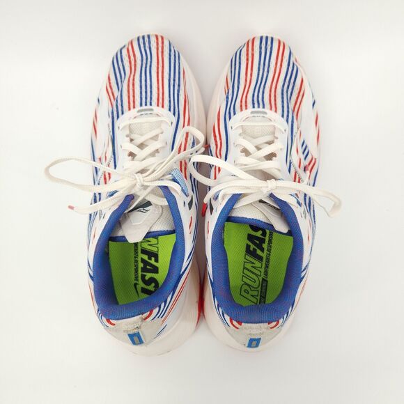 Saucony Ride 15 Running Shoes Women's Size 10 White/Blue/Red - Picture 5 of 9
